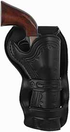 Cheyenne Double Loop Holster,
right hand , 4-3/4" barrel, black leather,
fits Colt Single Action Army revolvers and others